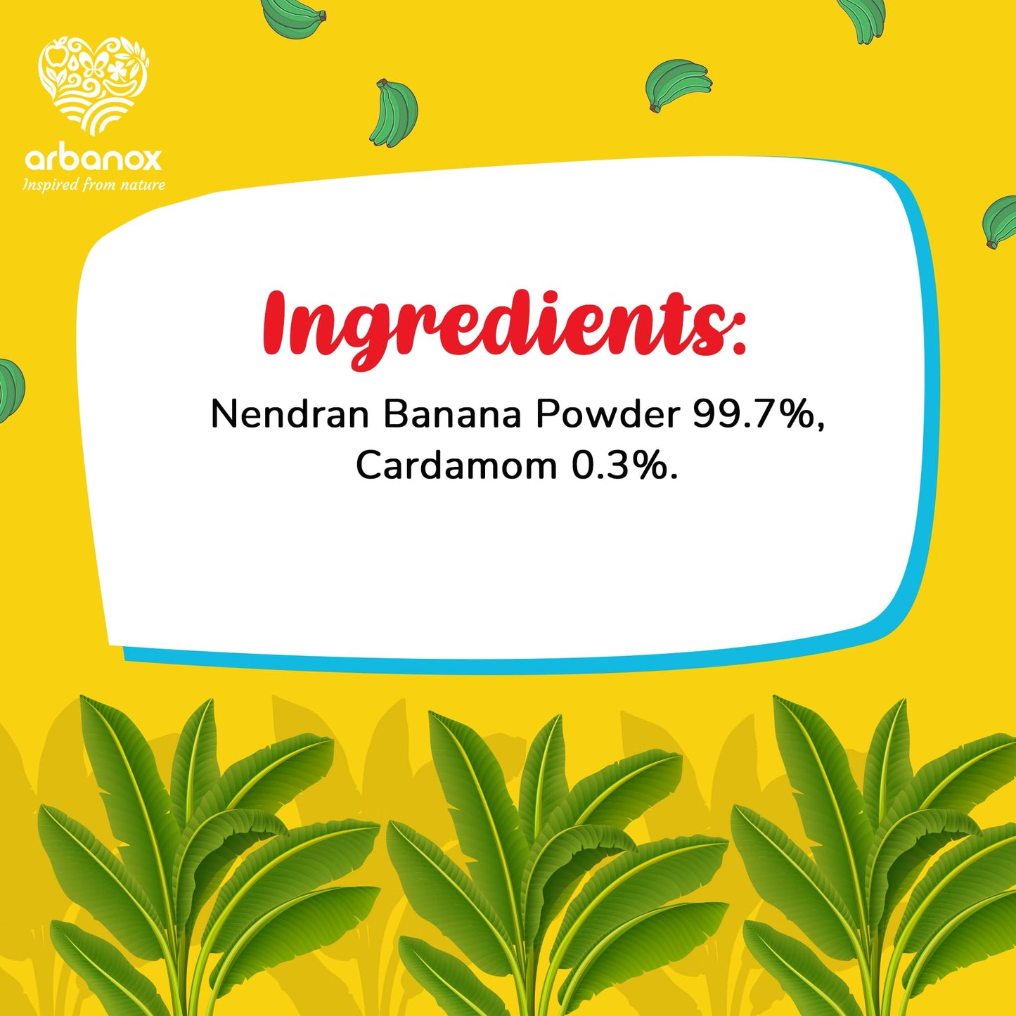 BabyVita Banana Powder rich in potassium, fiber, and vitamins - Ingredients