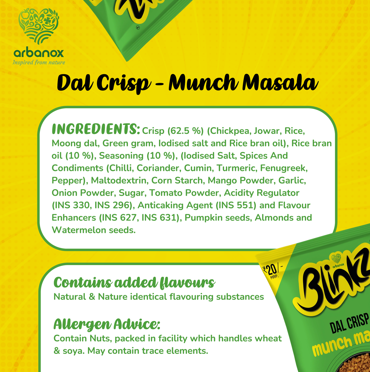 High-protein crisps with natural ingredients