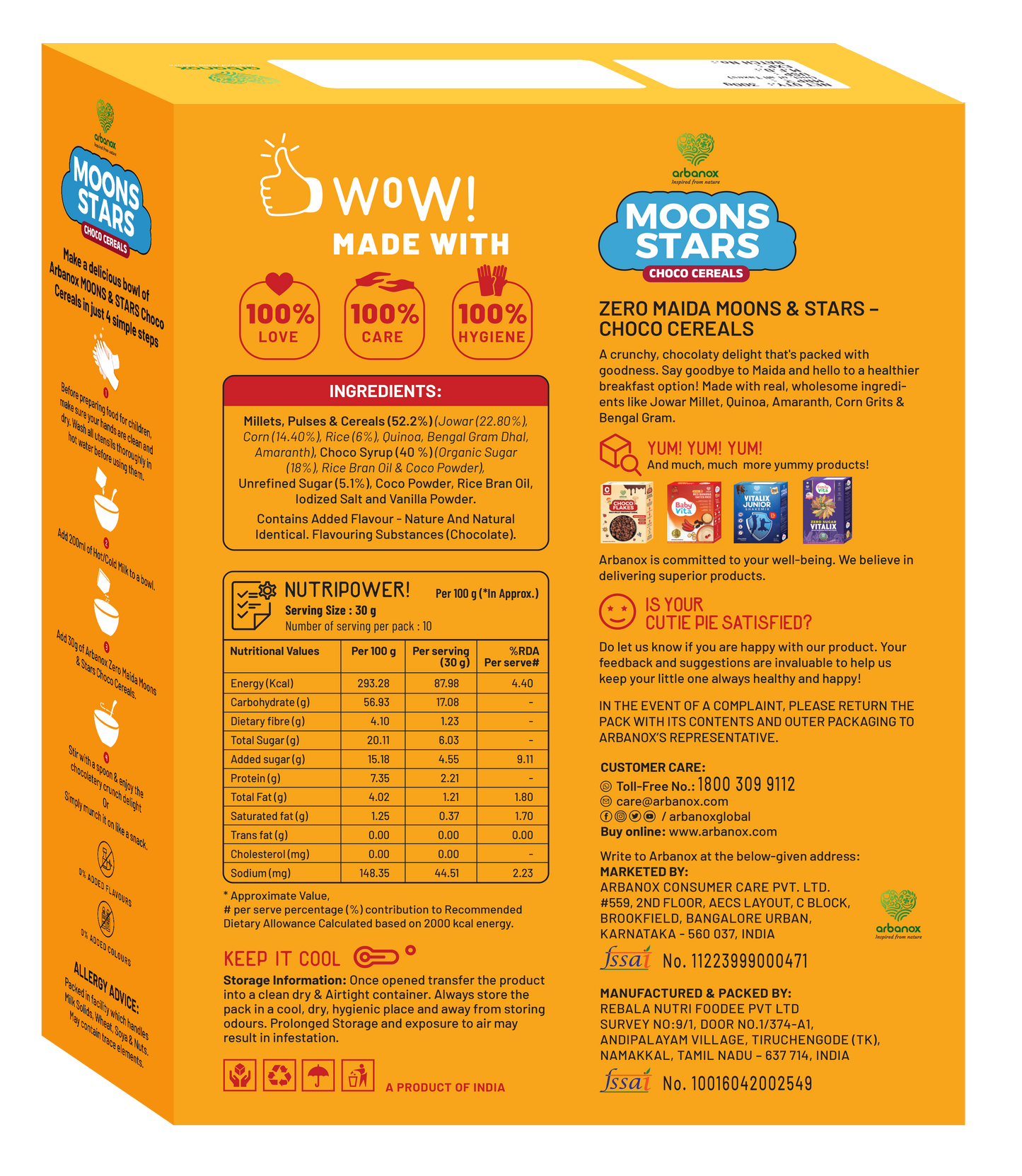 Chocos Moon and Stars cereal with rich chocolate flavor - Arbanox