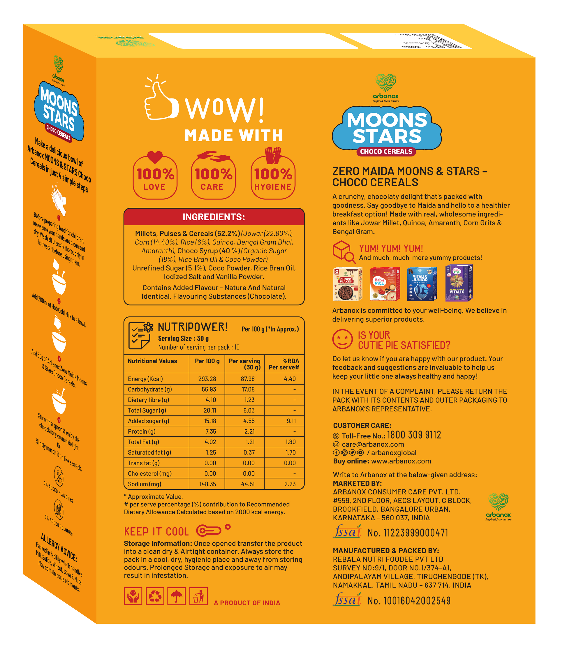 Chocos Moon and Stars cereal with rich chocolate flavor - Arbanox