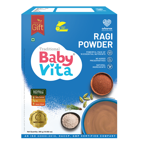 BabyVita Organic Ragi Powder rich in calcium and fiber - Arbanox