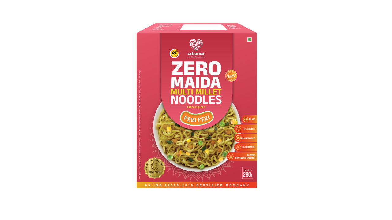 Peri Peri Millet Noodles Family Pack – Zero Maida, Spicy, and Wholesome - Arbanox Buy Online