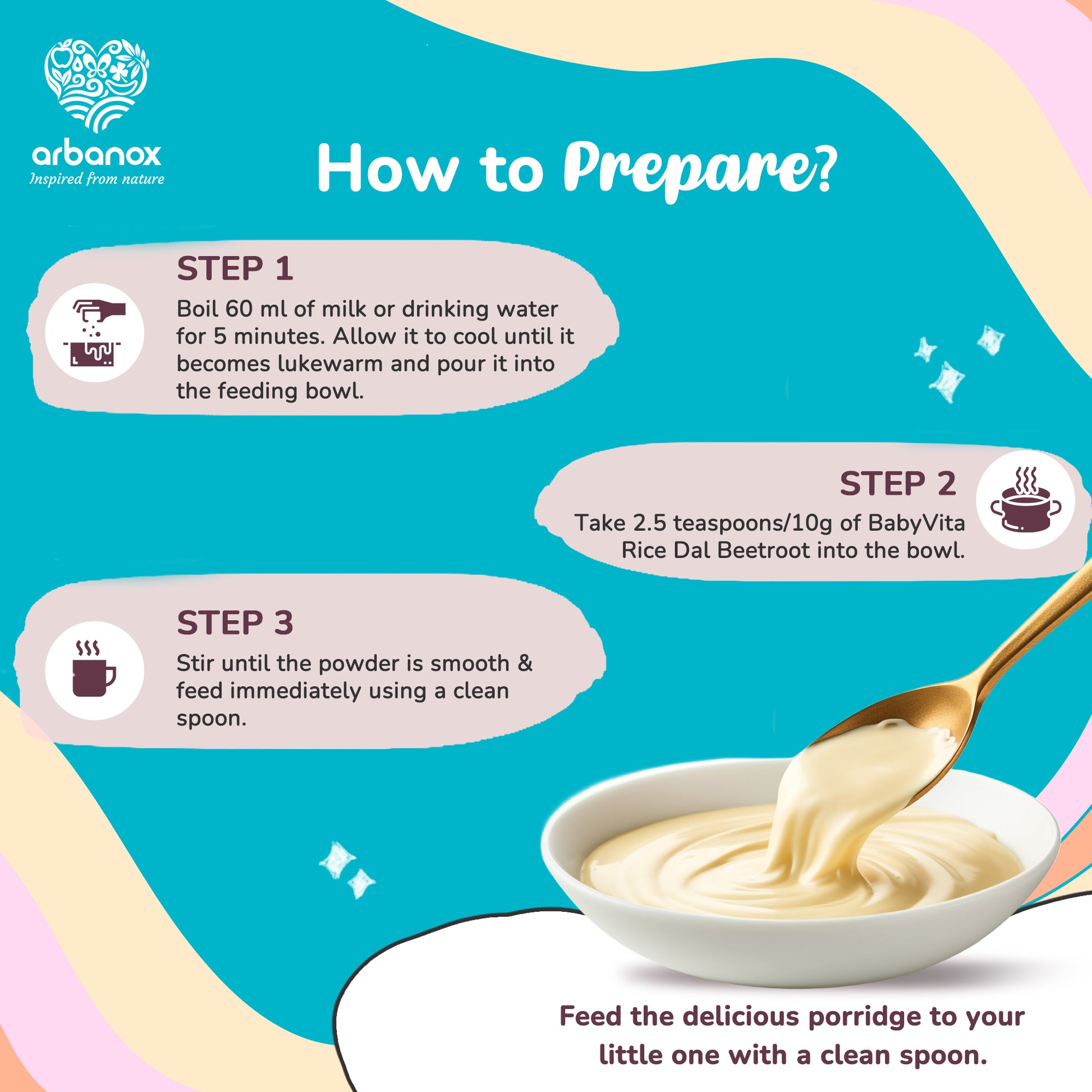 First Baby Food Enriched with 16 essential nutrients to support a strong immune system - How To Prepare
