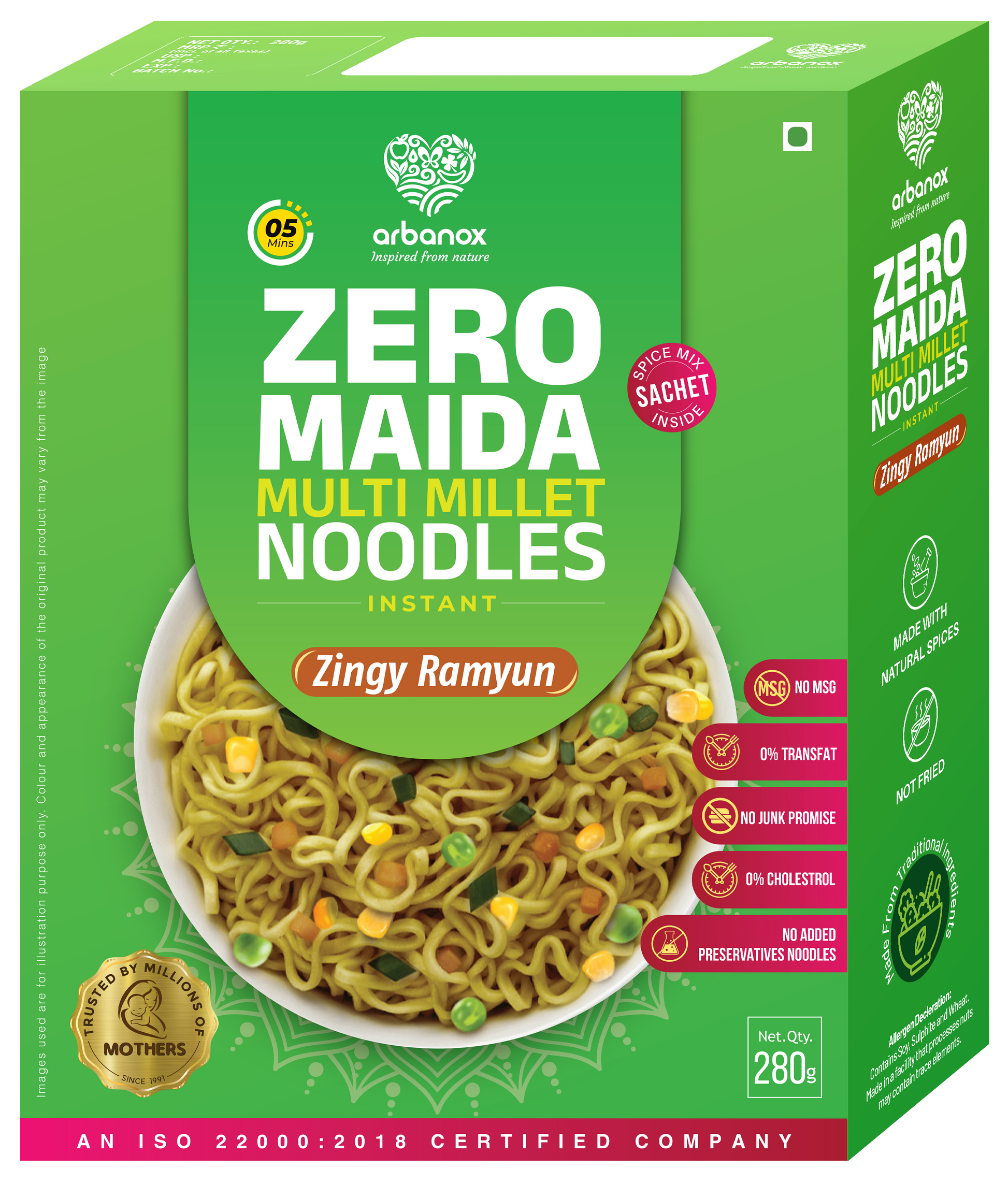 Zingy Ramyun Millet Noodles – Family Pack with Authentic Indian Spices
