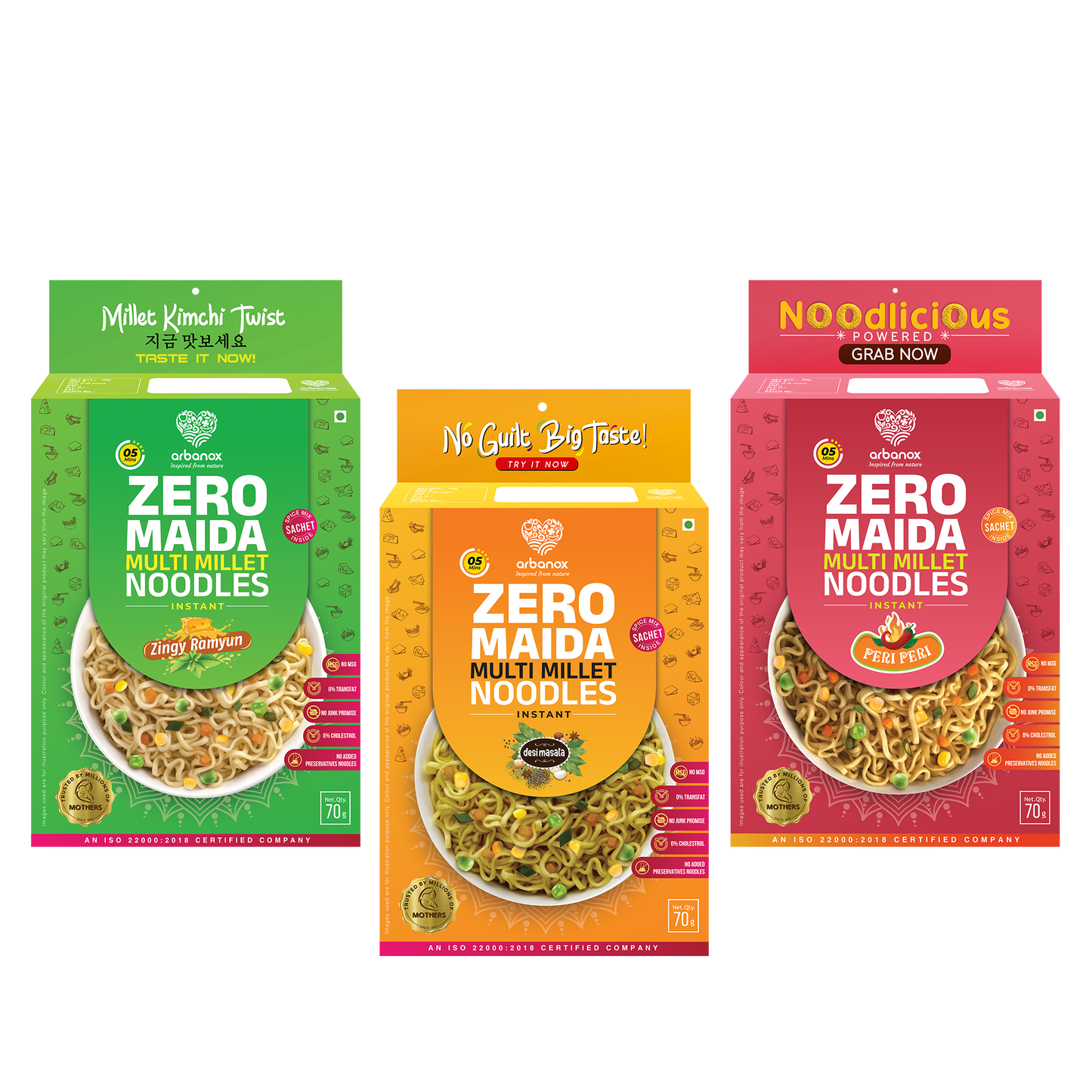 Peri-Peri | Zingy Ramyun | Desi-Masala (Pack of 1)