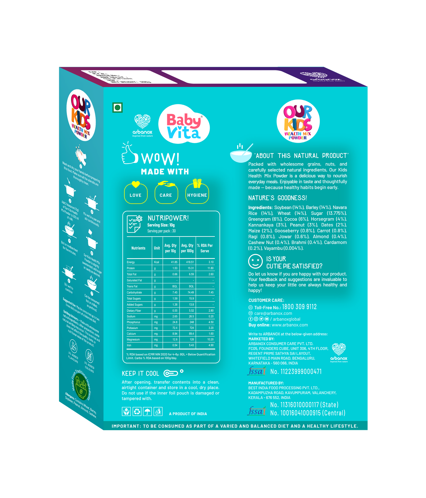 Our Kids Health Mix Powder - Multigrain Health Drink