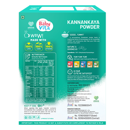 BabyVita Kannankaya Powder rich in vitamins and fiber