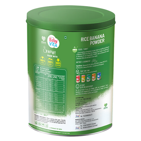 First solid foods for Babies - Best Rice Banana Powder - BabyVita