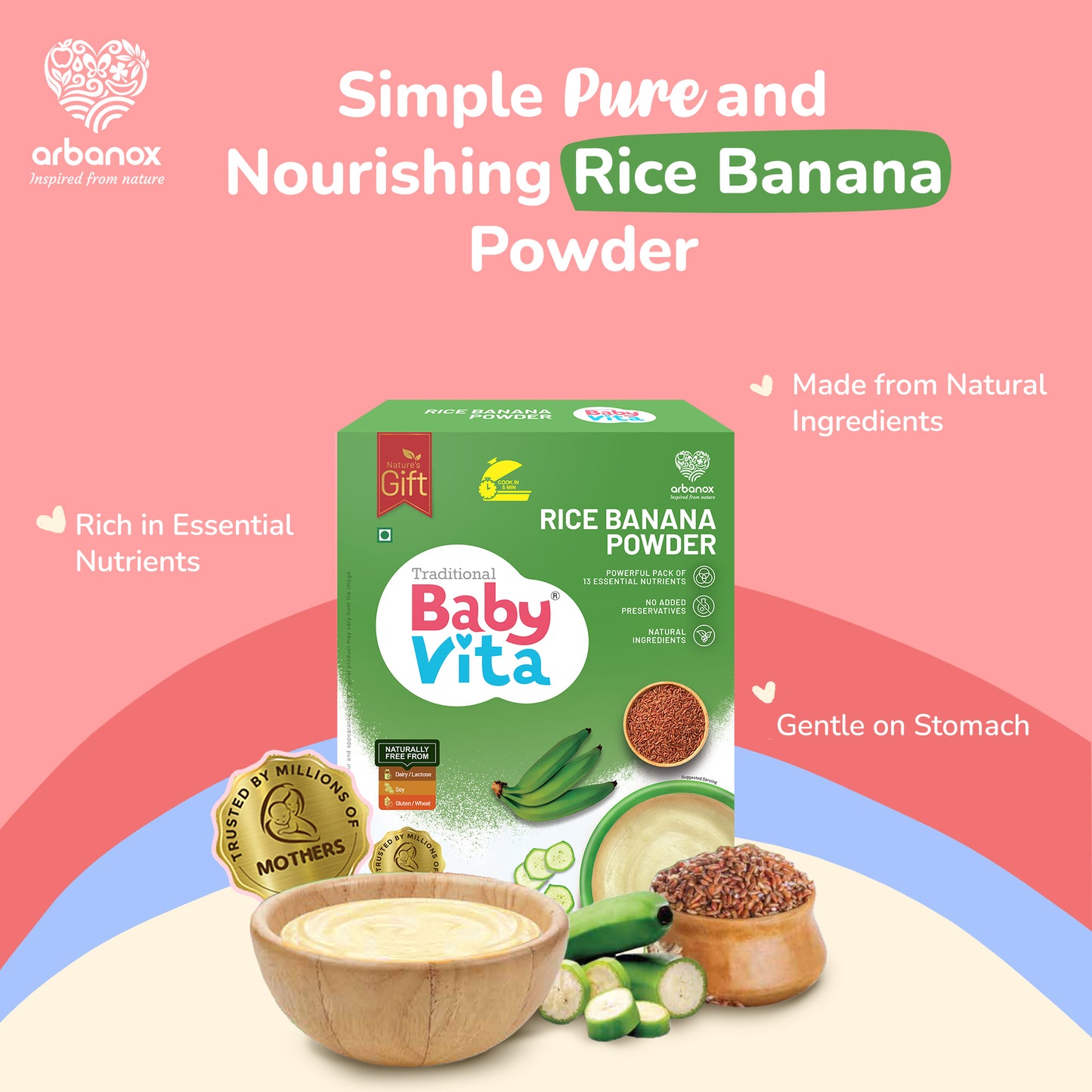 Organic rice banana powder for babies’ healthy growth - Arbanox