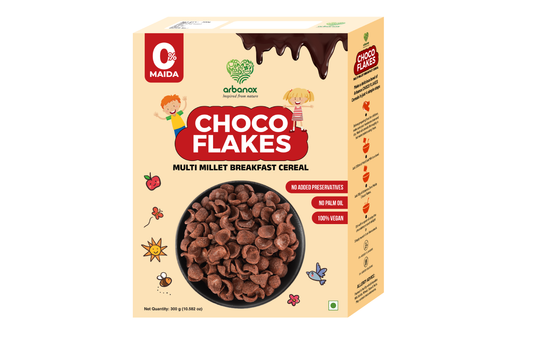 Choco Flakes – Multi Millet Breakfast Cereal for Kids - Arbanox