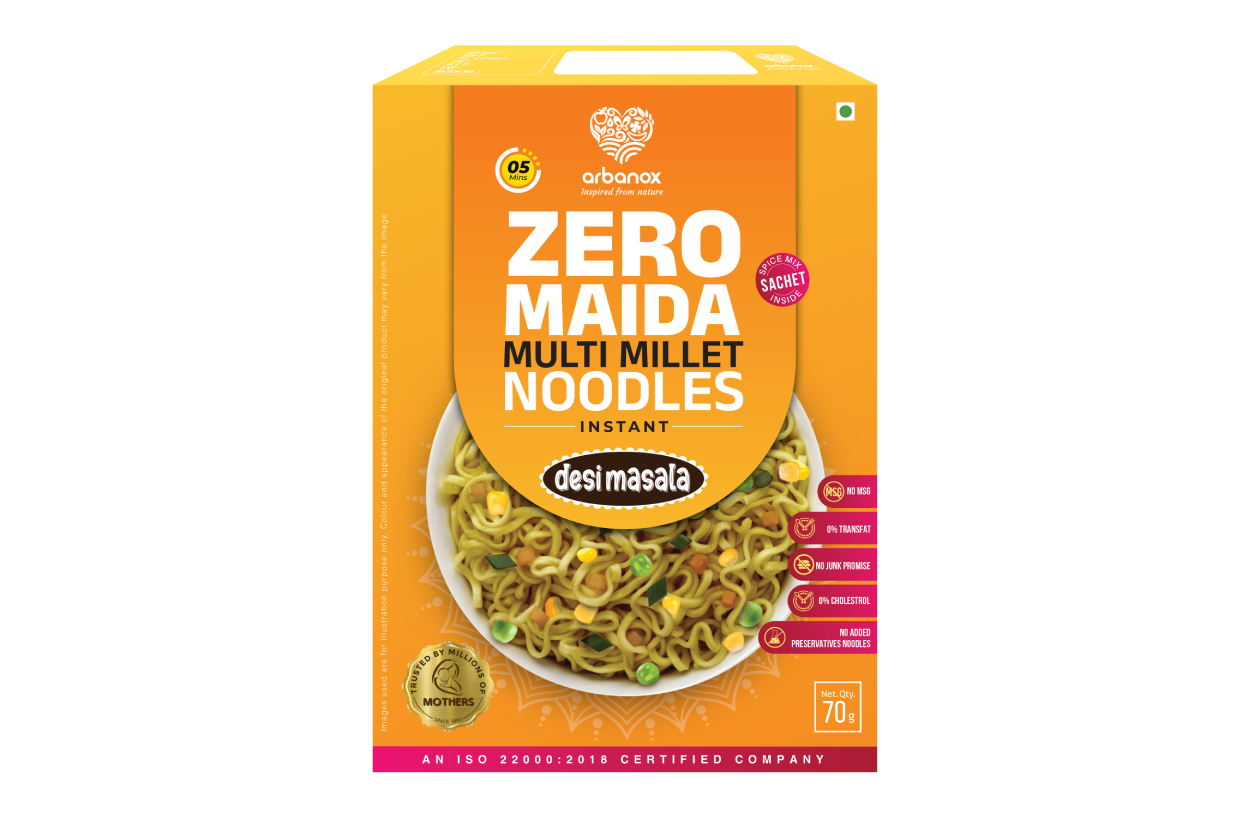 Desi Masala Noodles – Multi Millet & Zero Maida - Buy Online From Arbanox.com