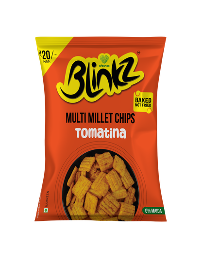 Healthy baked chips – Blinkz Multi Millet Chips Tomatina Pack of 6 - Arbanox