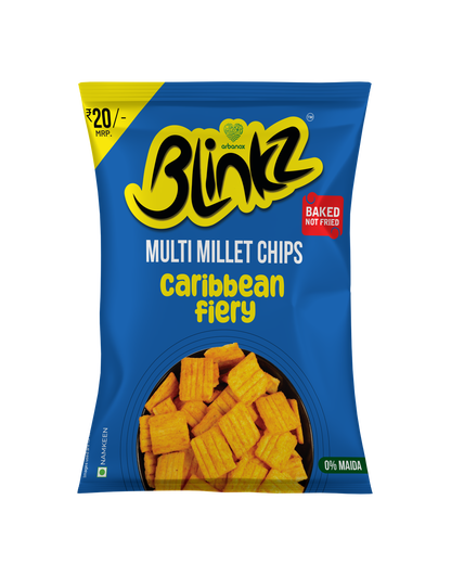Healthy chips – Blinkz Multi Millet Chips Caribbean Fiery Pack of 6