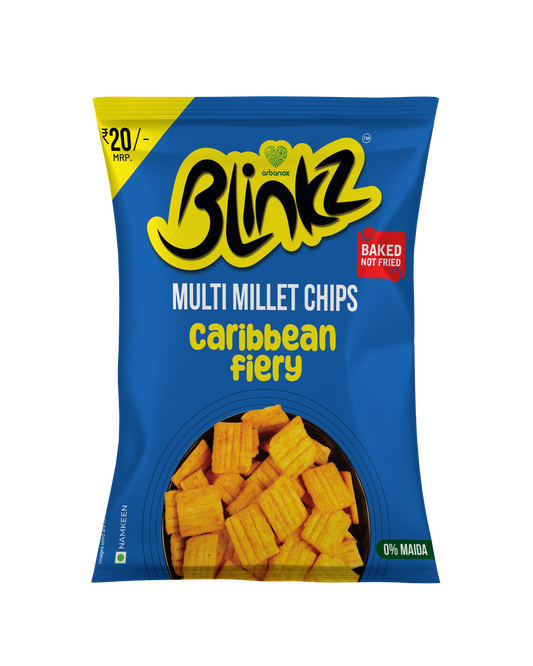 Healthy chips – Blinkz Multi Millet Chips Caribbean Fiery Pack of 6