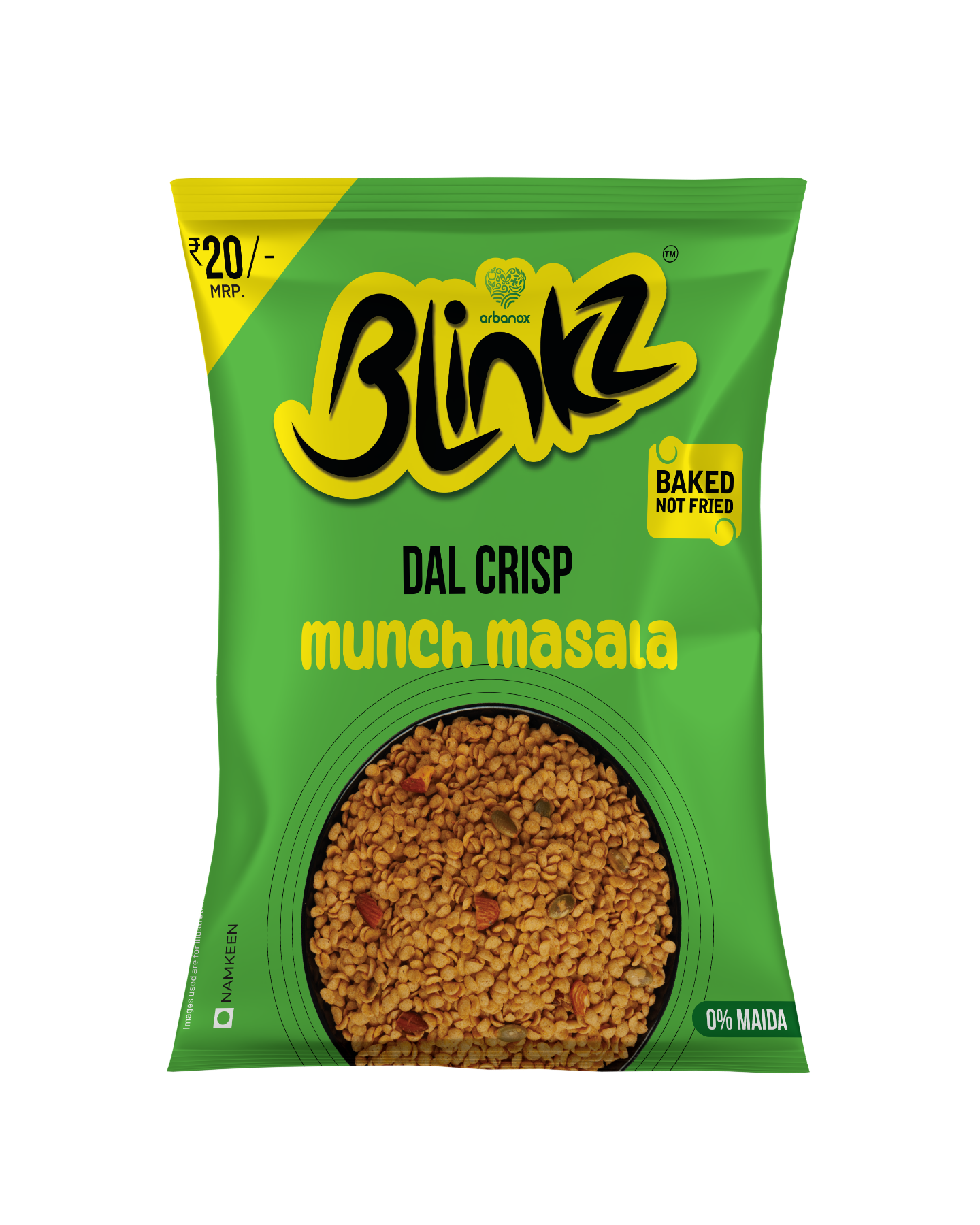 Healthy crisps – Blinkz Dal Crisp Munch Masala pack of 6