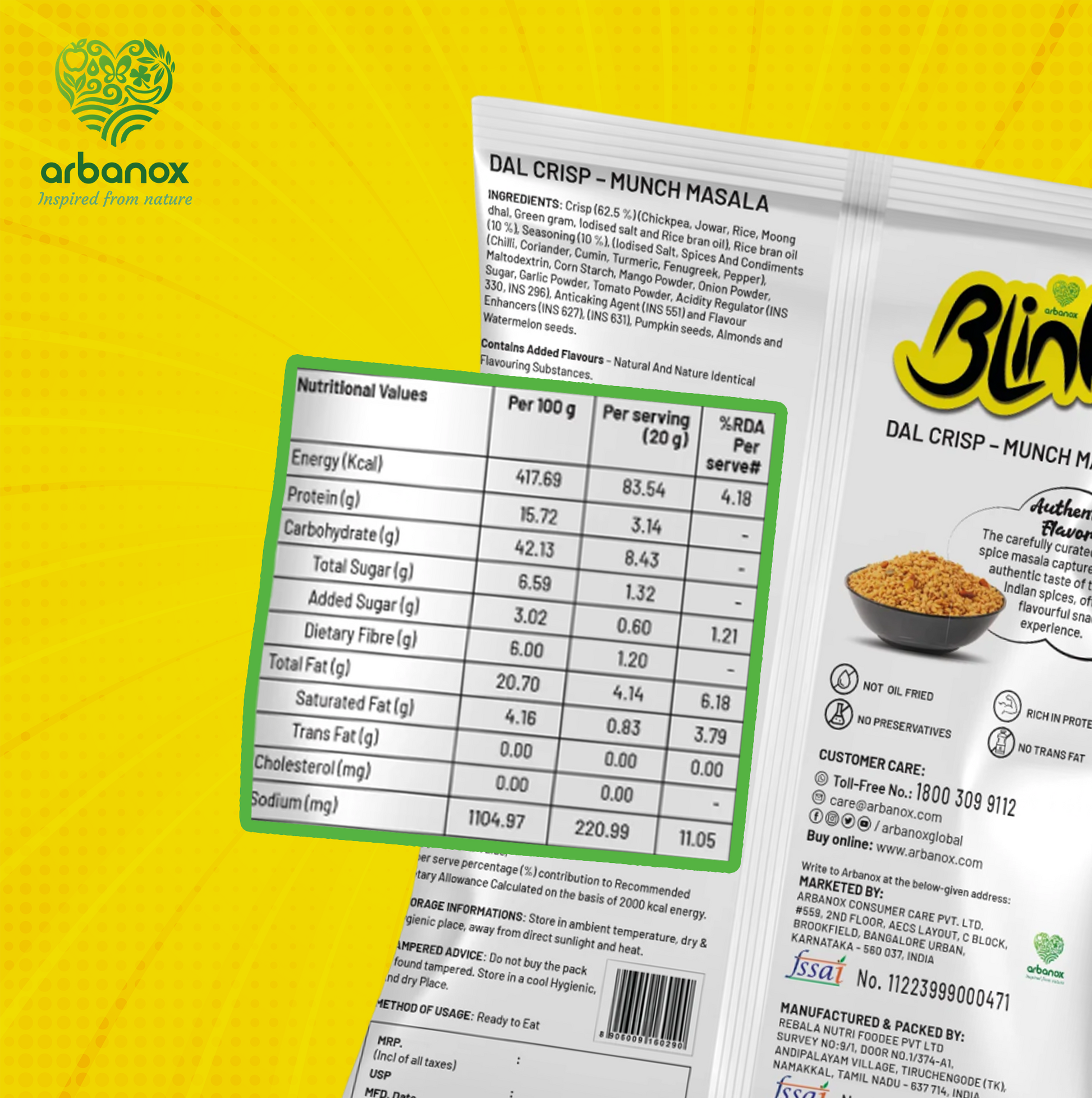 Munch masala flavored dal crisps – Perfect for guilt-free snacking