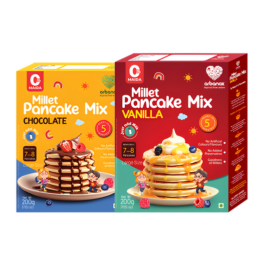 Millet pancake mix - chocolate and vanilla (Pack of 2)