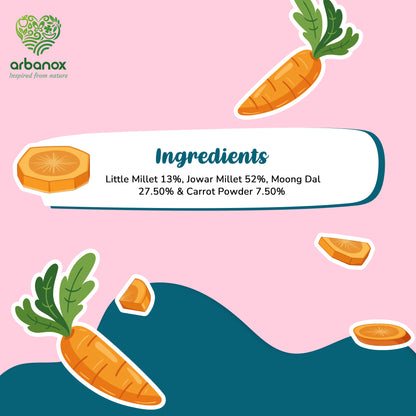 Millet dal carrot baby food – Travel-friendly and easy to prepare - Ingredients