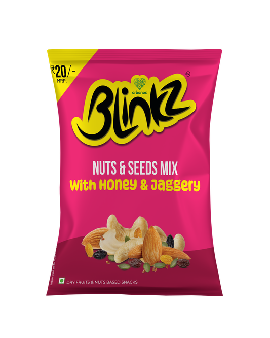 Mixed nuts and seeds – Blinkz Nuts & Seeds Mix with Honey & Jaggery Pack of 6 - Arbanox