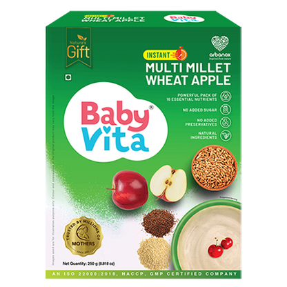 Buy BabyVita Multi Millet Wheat Apple – Best multi millet cereal for babies - Arbanox