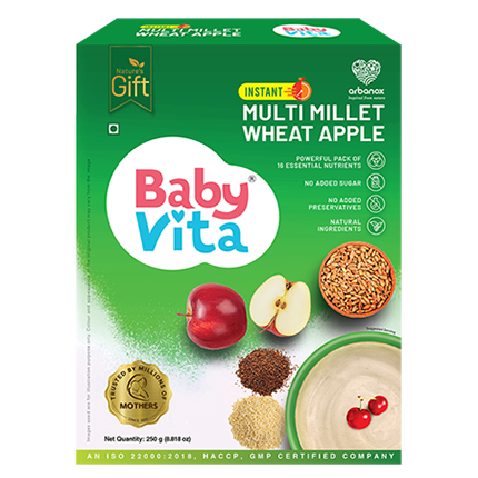 Buy BabyVita Multi Millet Wheat Apple – Best multi millet cereal for babies - Arbanox