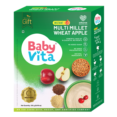 Nutritious Wheat, Apple, Ragi, Foxtail Millet blend for early development of your little one - BabyVita