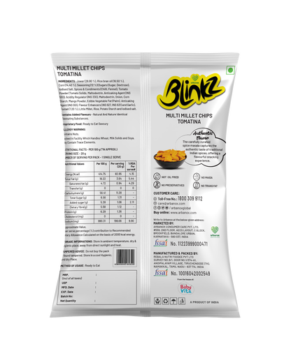 Blinkz Multi Millet Chips - Tomatina | Pack of 6