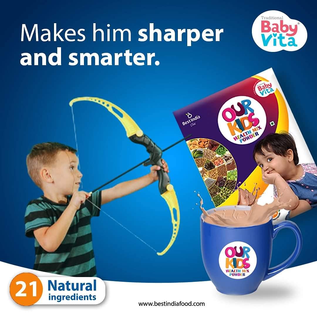 Made with Nutritional qualities of 21 precious natural ingredients -BabyVita Our Kids Health Mix - Buy Online  