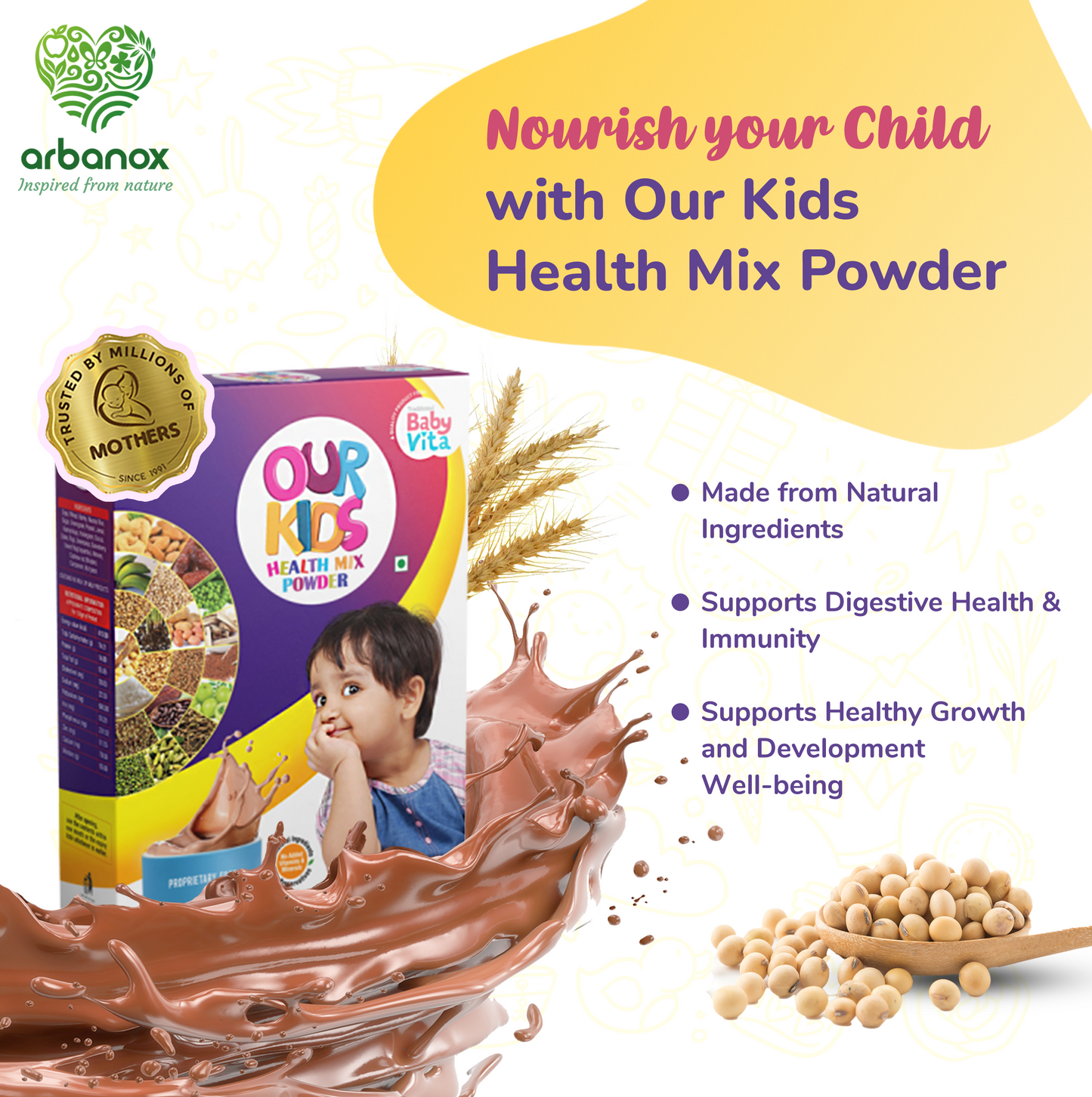 Multi Grain Health Mix for Kids – Wholesome Millets, Cereals, and Nuts Blend