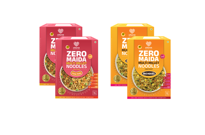 Peri-Peri & Desi Masala Millet Noodles Pack of 2 – Zero Maida, Healthy and Delicious, 0% Transfat, 0% Cholesterol - Arbanox