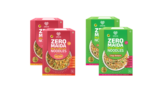 Peri-Peri Millet Noodles (Pack of 2) – Zero Maida, Spicy & Guilt-Free - Arbanox