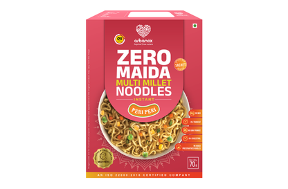 Peri Peri Millet Noodles – Healthy Instant Zero Maida, Made with Foxtail Millet and Jowar - Arbanox