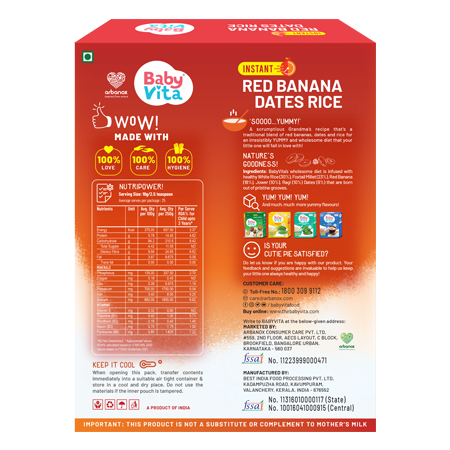 Traditional baby food with red banana, dates, and rice - Arbanox