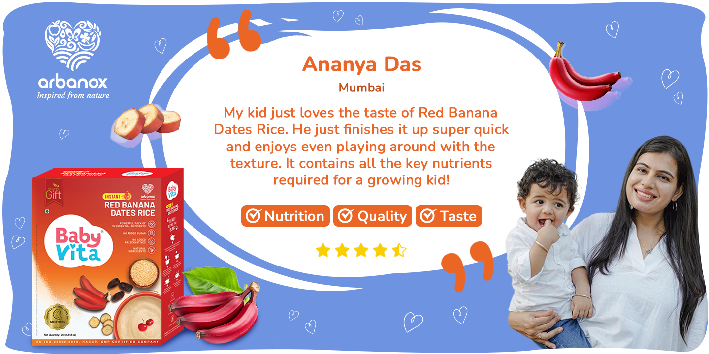 BabyVita Red Banana Dates Rice Powder - Reviews & Ratings - Buy Original Products on Arbanox Online With Home Delivery
