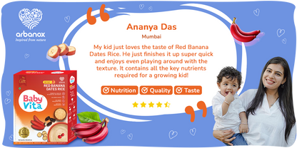 BabyVita Red Banana Dates Rice Powder - Reviews & Ratings - Buy Original Products on Arbanox Online With Home Delivery