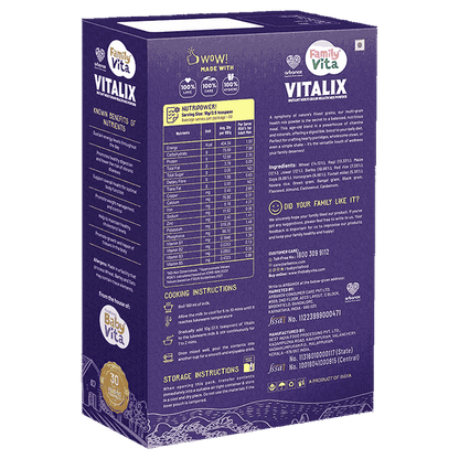 Zero Sugar VITALIX Instant Health Mix Powder – Rich in Protein & Fiber - health mix powder blends 17 carefully chosen cereals, pulses, and nuts
