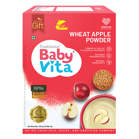 Buy BabyVita Wheat Apple Powder – Best whole grain wheat cereal for babies - Arbanox