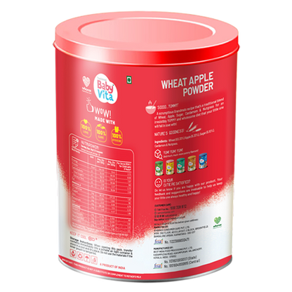 BabyVita Wheat Apple Powder - Rich in antioxidants and vitamins - Whole Grain Wheat Cereal - Arbanox