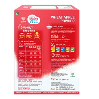 Nutrient-rich wheat apple cereal for baby’s growth - BabyVita