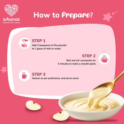 Baby food with wheat and apple for immunity and energy - How To Prepare