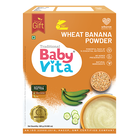 Buy BabyVita Wheat Banana Powder – Best whole wheat cereal for babies - Arbanox