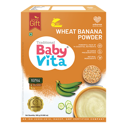 Buy BabyVita Wheat Banana Powder – Best whole wheat cereal for babies - Arbanox