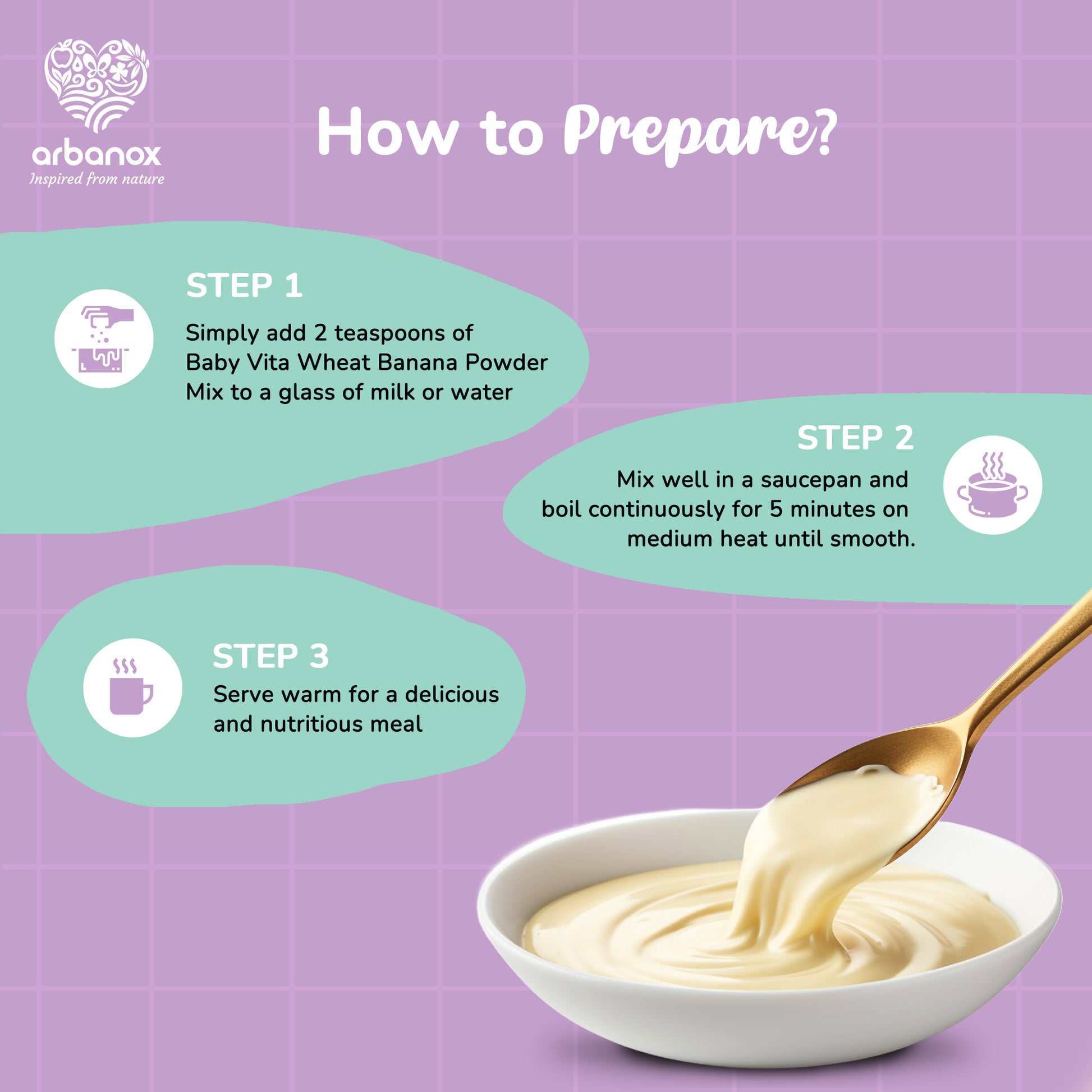 Easy-to-prepare organic wheat cereal for infants - BabyVita - How To Prepare