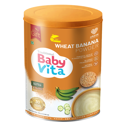 First Solid Baby food with wheat and bananas for strong immunity - Arbanox