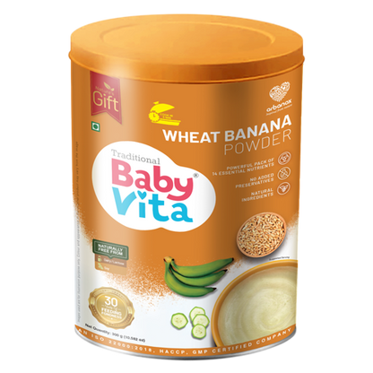First Solid Baby food with wheat and bananas for strong immunity - Arbanox